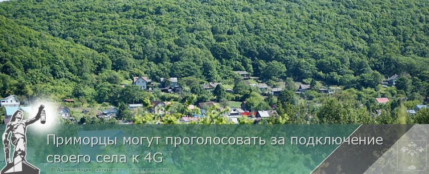 Приморцы могут проголосовать за подключение своего села к 4G