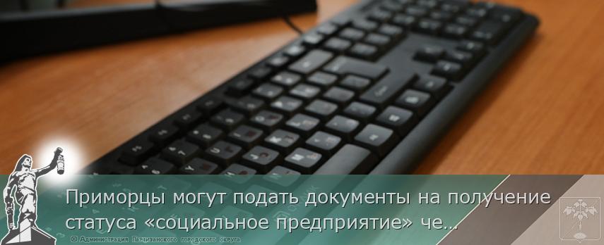 Приморцы могут подать документы на получение статуса «социальное предприятие» через Госуслуги